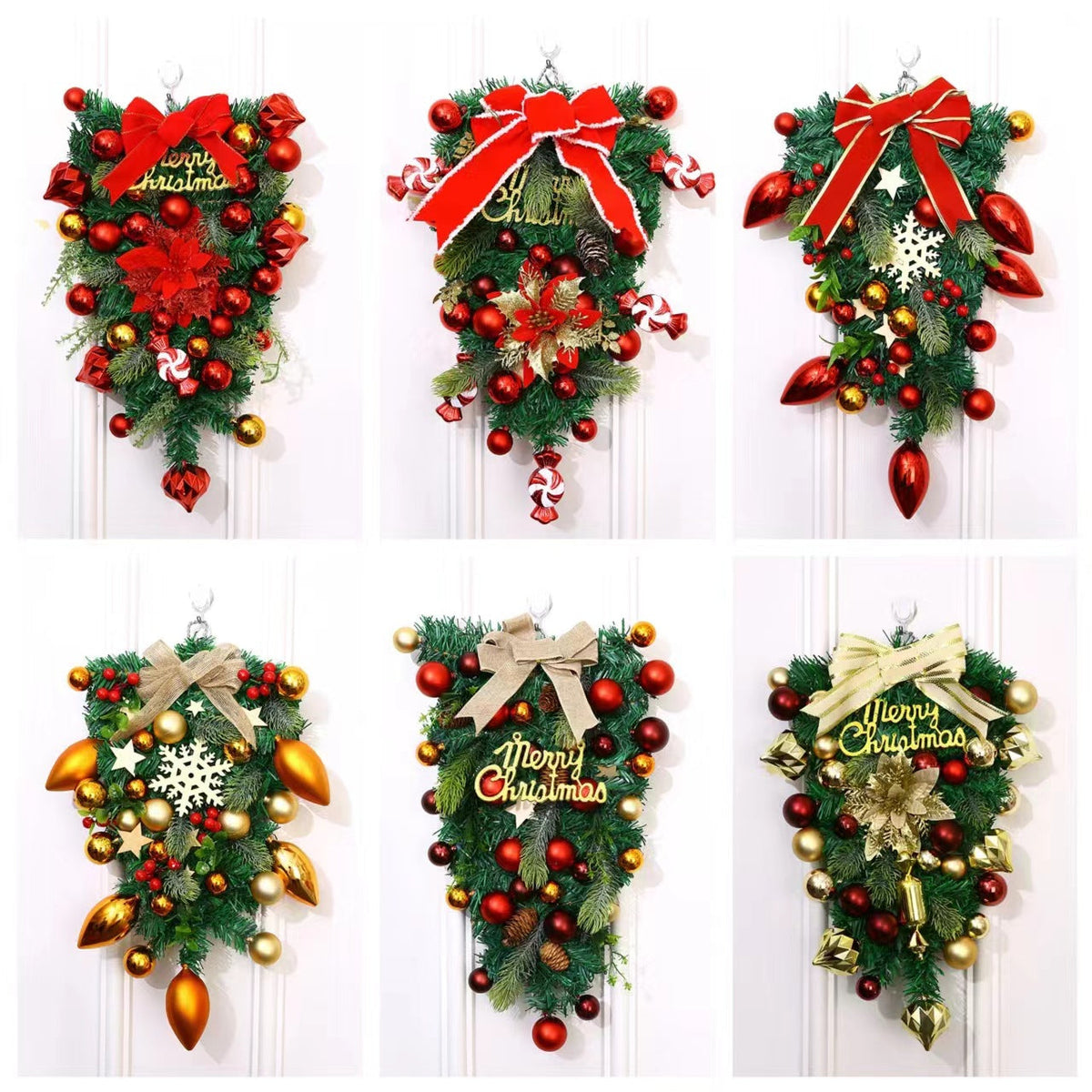 Festlicher Weihnachtskranz – Dekorative Weihnachtsdekoration für Tür und Wand