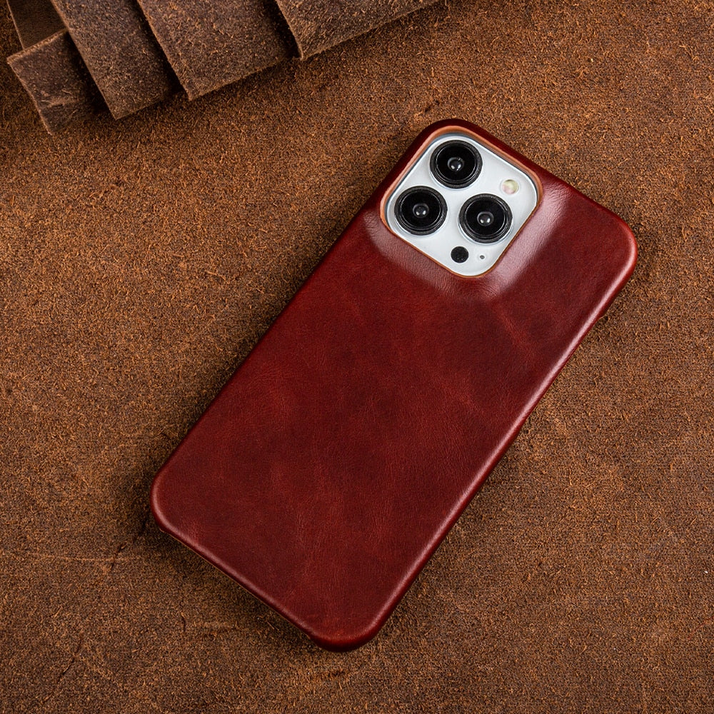 Sandsberg | iPhone Lederhülle | Echtes Ölwachs-Leder mit Schutzfunktion