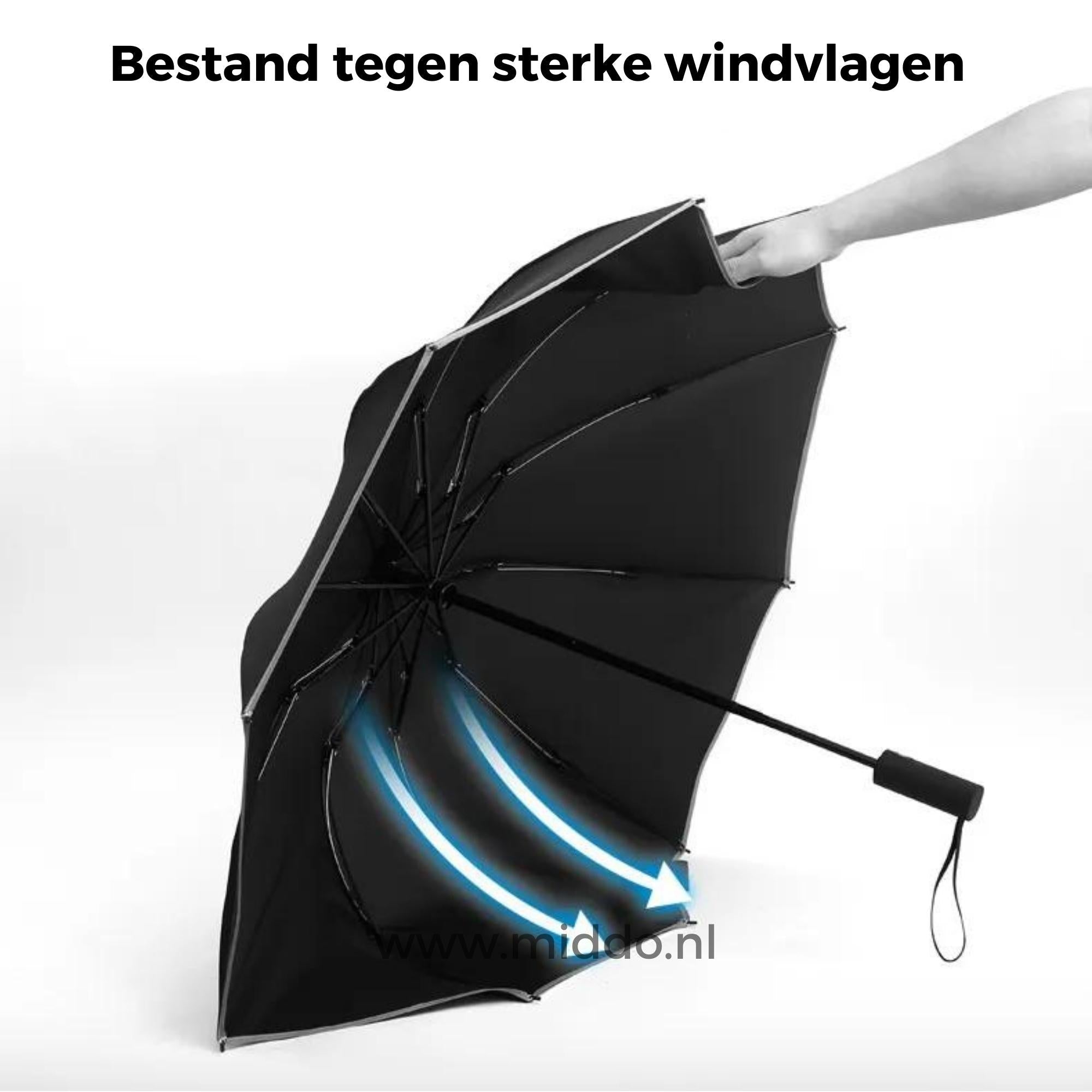 Éclat | Automatischer winddichter Regenschirm | Reflektierender Rand | Elegantes Design