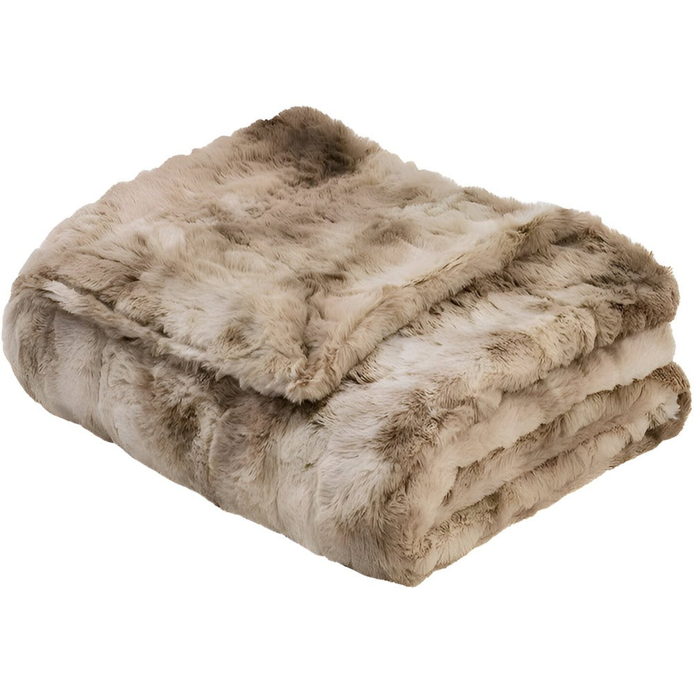 Weiche Velours-Winterdecke – Warmes Koraalfleece-Plaid mit Batikmuster