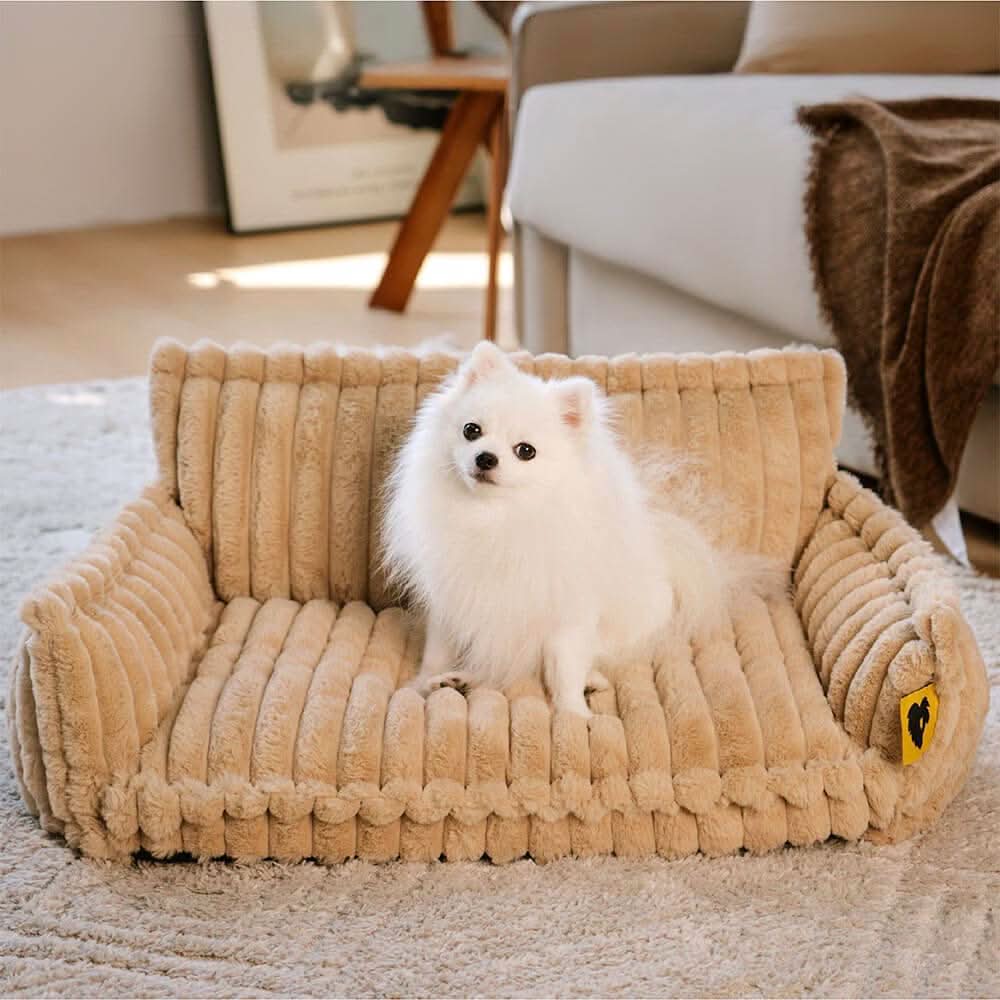DroomPoot Orthopädisches Hundebett – Robuste Liegefläche mit Nackenstütze und Abnehmbarem Bezug
