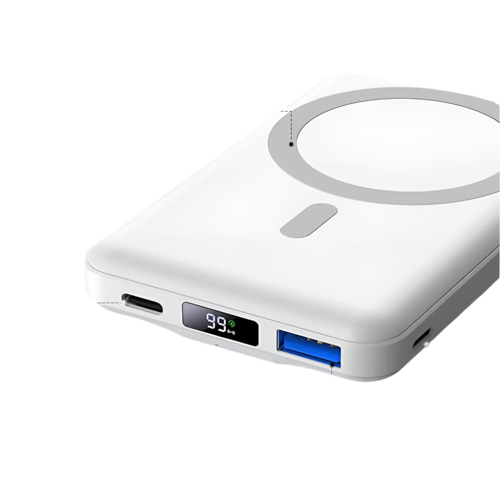 LuxeCharge Drahtloses Externes Akku 5000mAh | Leistungsstarkes kabelloses Laden für Geräte unterwegs
