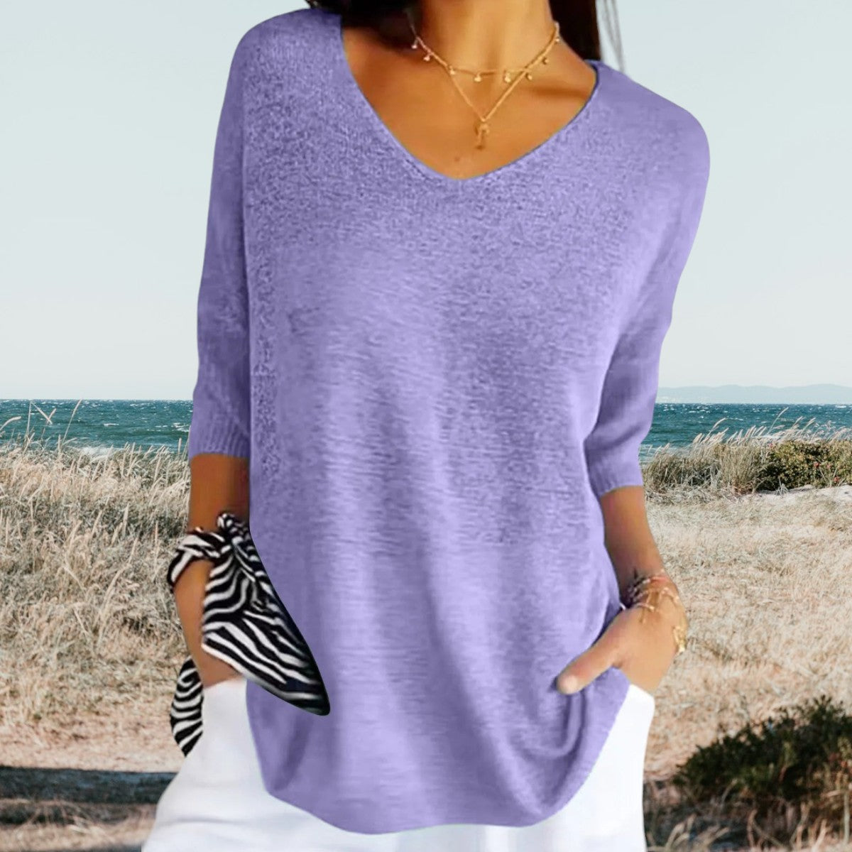 Gerda™ Sommer V-Ausschnitt Top