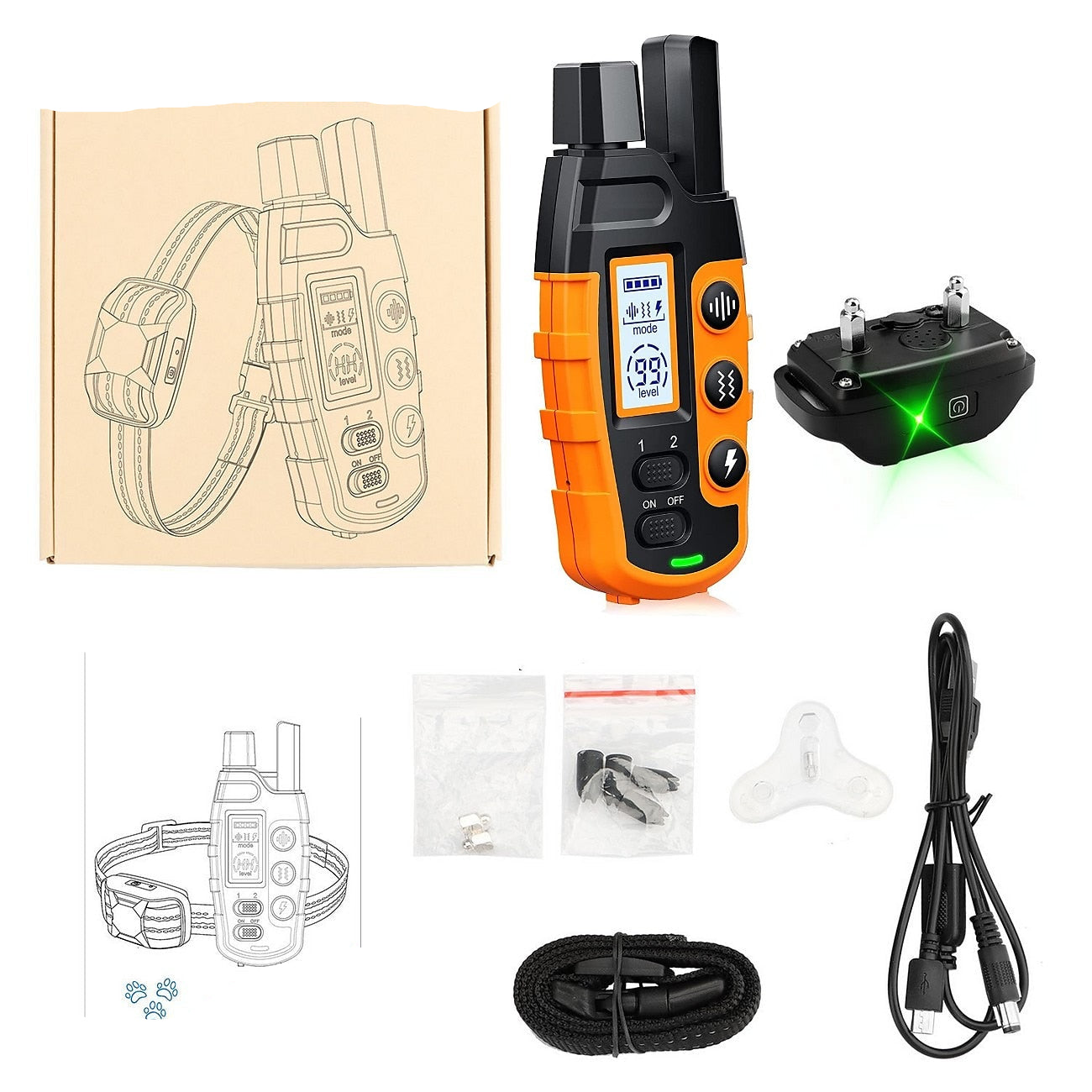 NovaPace Hundetraining Halsband mit 1000m Reichweite, wasserdicht
