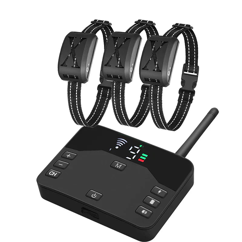 FidoFence Pro Fortgeschrittenes Drahtloses Hundezäunungssystem Mit Halsband, 9–240 Meter