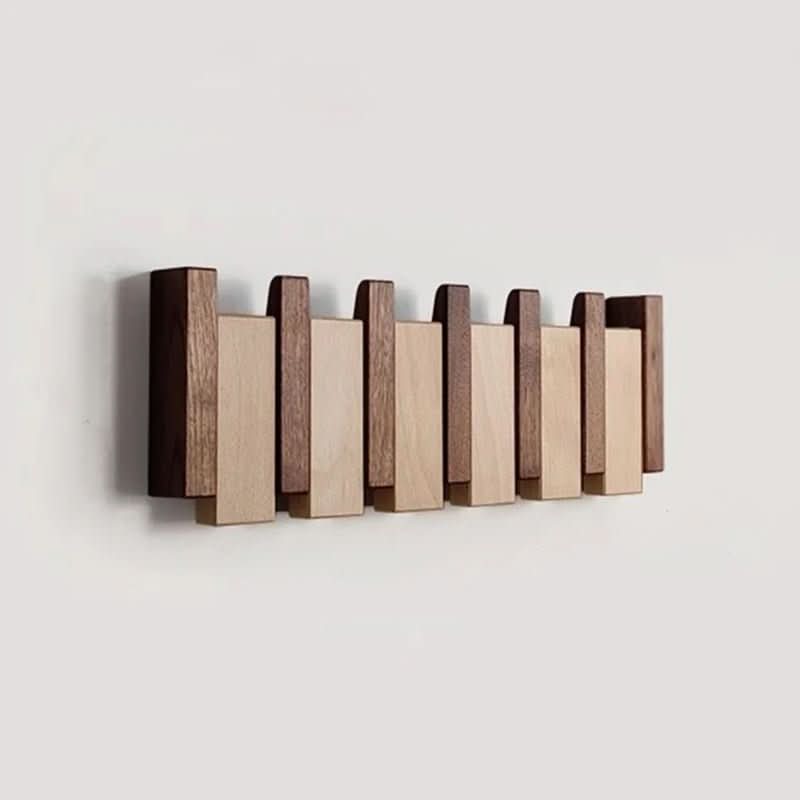 Wandgarderobe im Klavierdesign | Handgefertigtes Holz | Natur