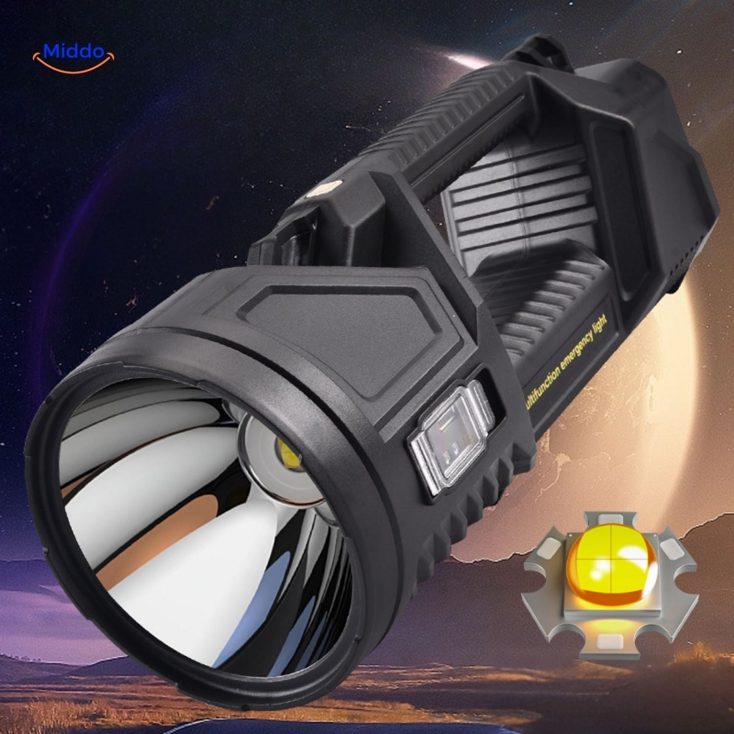LumenMax Ultra-Lampe | Extrem hell • 6000mAh • 500m Reichweite