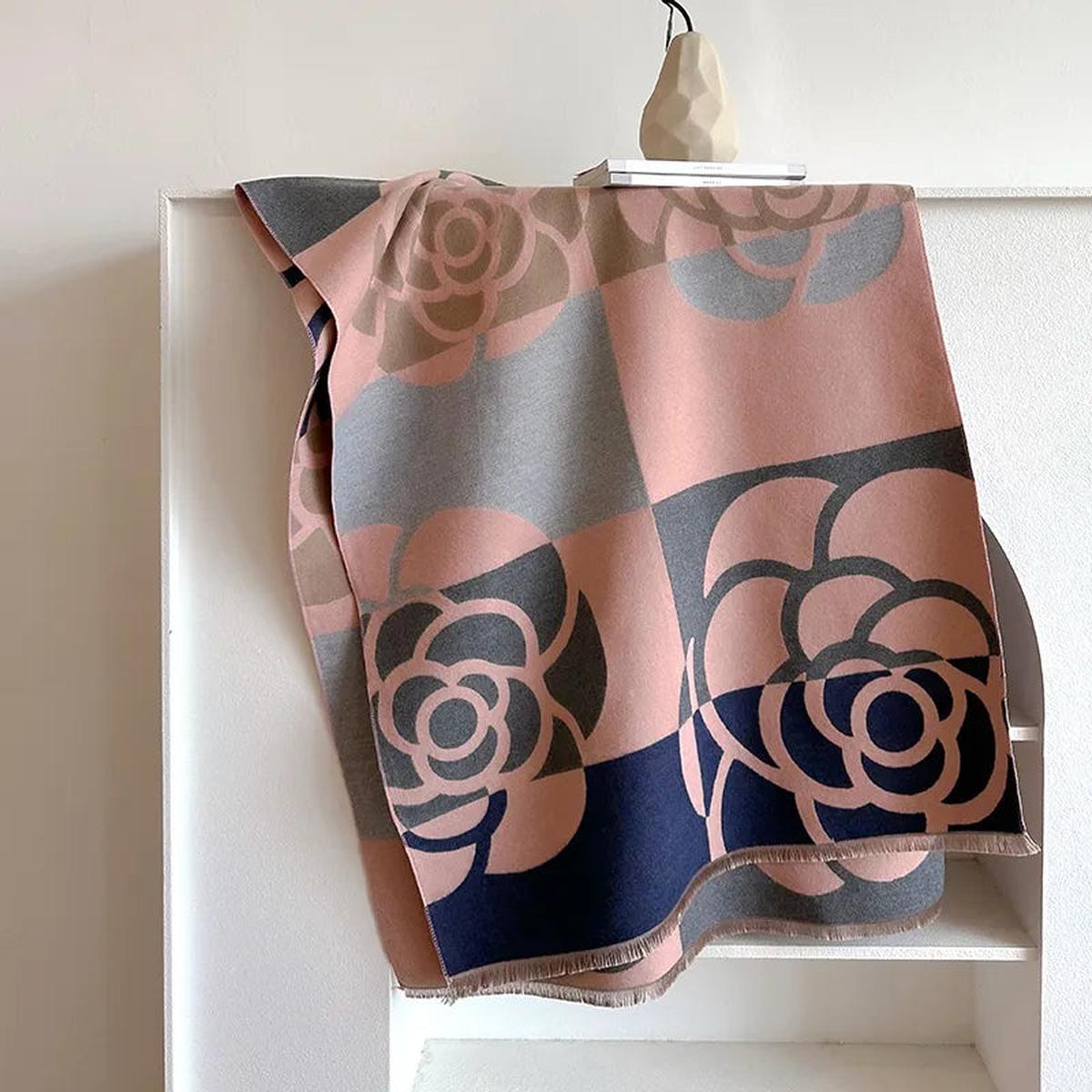 Reversible Bedruckte Kaschmirschal – Eleganz und Wärme