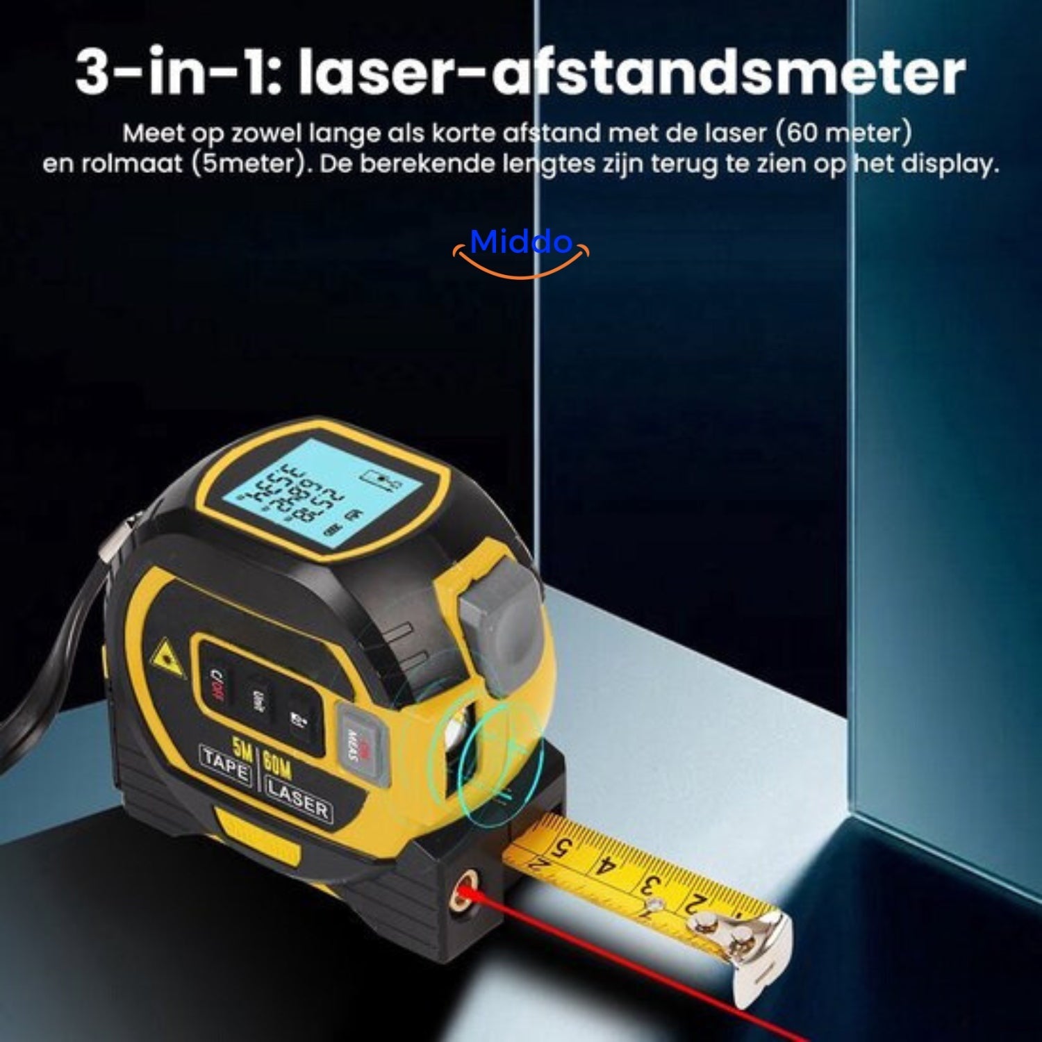 LaserPro Maßband 3-in-1 | Präzises digitales Lasermaßband mit 40 oder 60m Reichweite