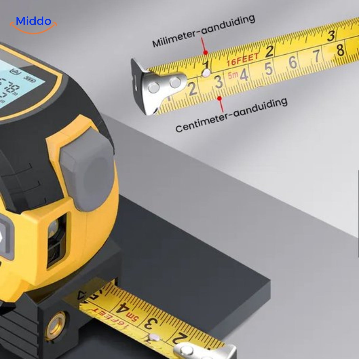 LaserPro Maßband 3-in-1 | Präzises digitales Lasermaßband mit 40 oder 60m Reichweite