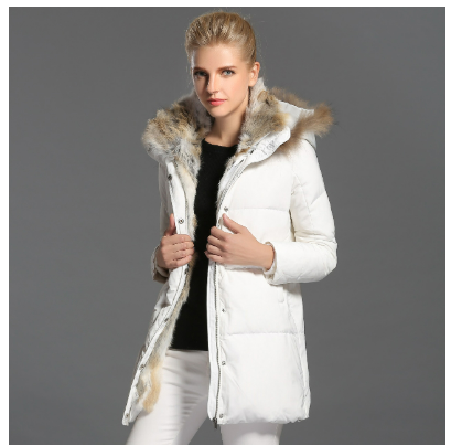 SnowLuxe Damen Winterjacke – Gepolsterte Jacke mit Kapuze und warmer Passform