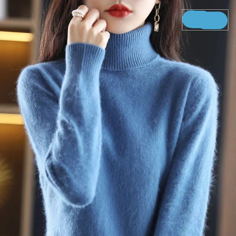Nyorelle Kaschmir Hochkragenpullover für Herbst und Winter