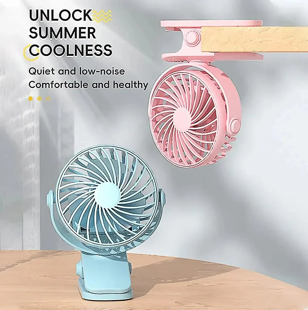FlexiBreeze USB Ventilator | Drehbar, tragbar mit 3 Geschwindigkeiten und Nachtlicht