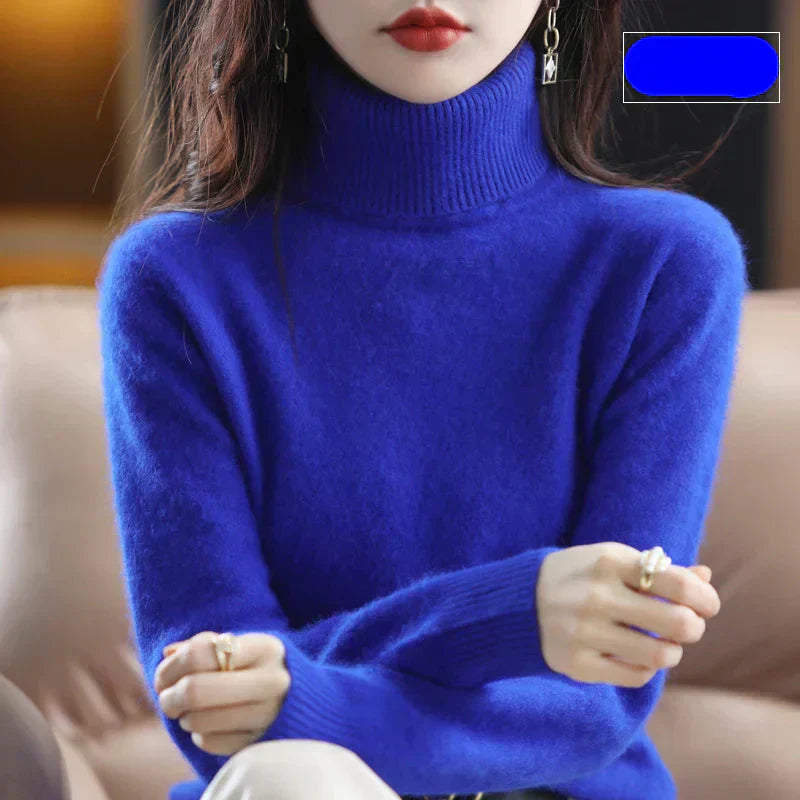 Nyorelle Kaschmir Hochkragenpullover für Herbst und Winter