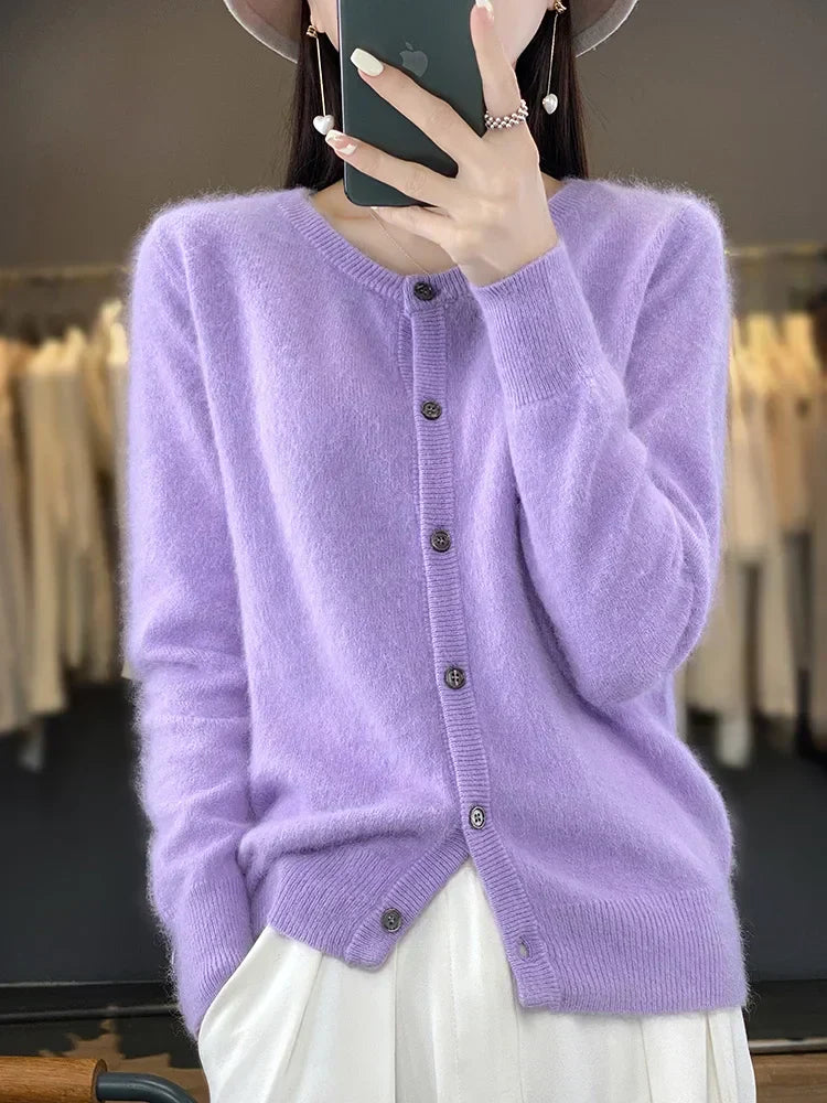 Aurea Kaschmir Cardigan Pullover für kaltes Wetter