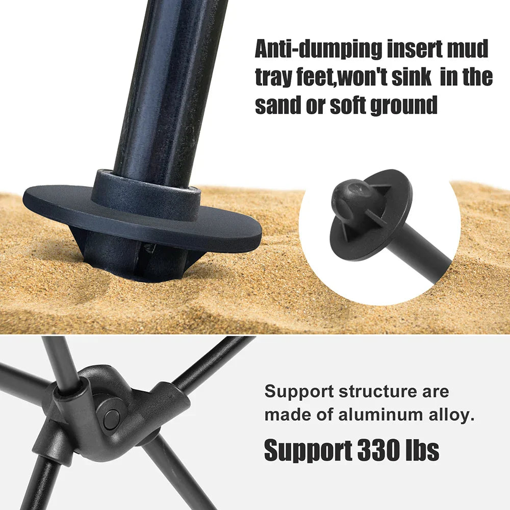 CampEase Klappstuhl Outdoor | Stark und leicht für Camping, Strand und Garten