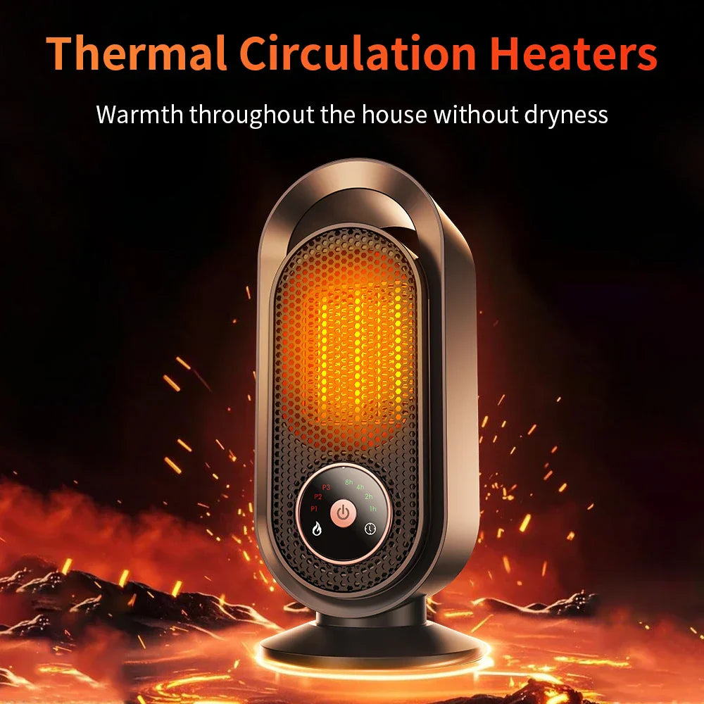 WarmBreeze Mini Heizlüfter – Tragbarer 1000W Ventilatorheizer für Schreibtisch und Zimmer