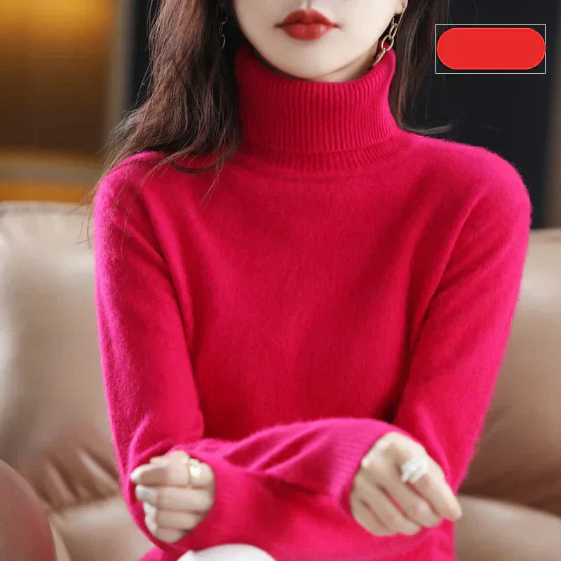 Nyorelle Kaschmir Hochkragenpullover für Herbst und Winter