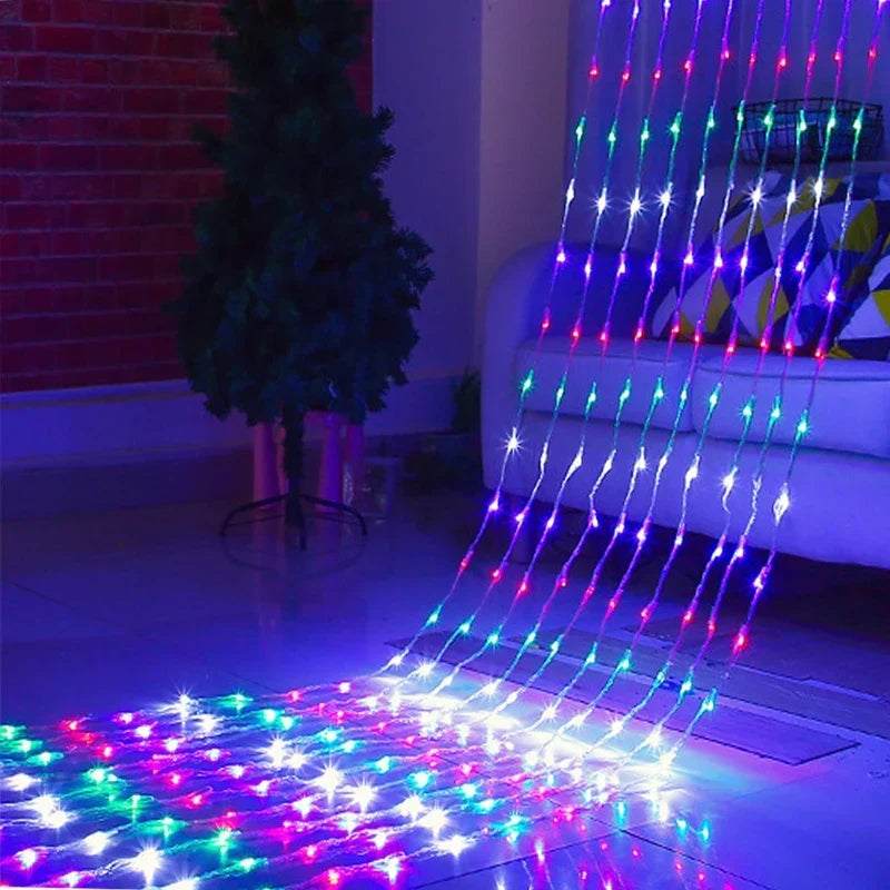 LED Weihnachtsvorhangbeleuchtung mit Farbwechsel – Dekorative Lichter für Fenster und Wände