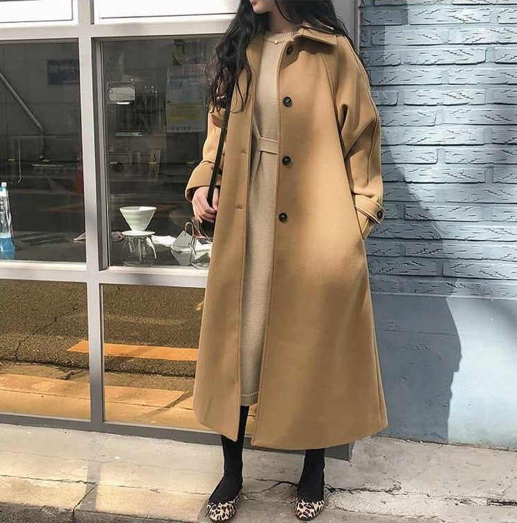 Eleganter langer Wintermantel für Damen