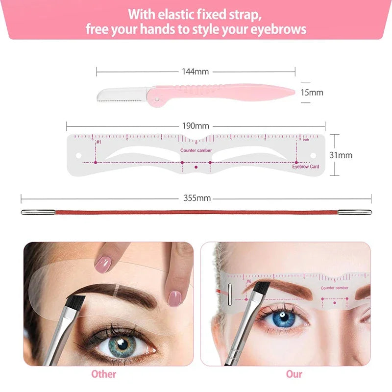 LuxeArch Brow Master Schablonen-Kit | Mühelose Präzision für perfekte Augenbrauenformgebung