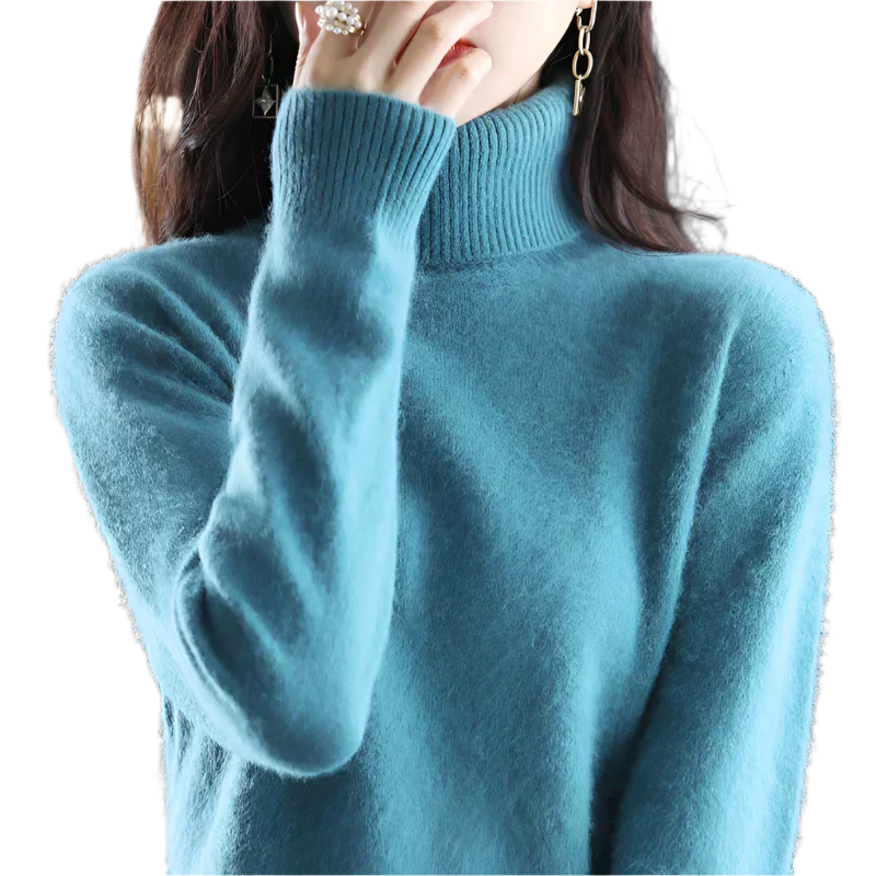 AuroraWeave Kaschmir Rollkragenpullover für Frauen im Herbst
