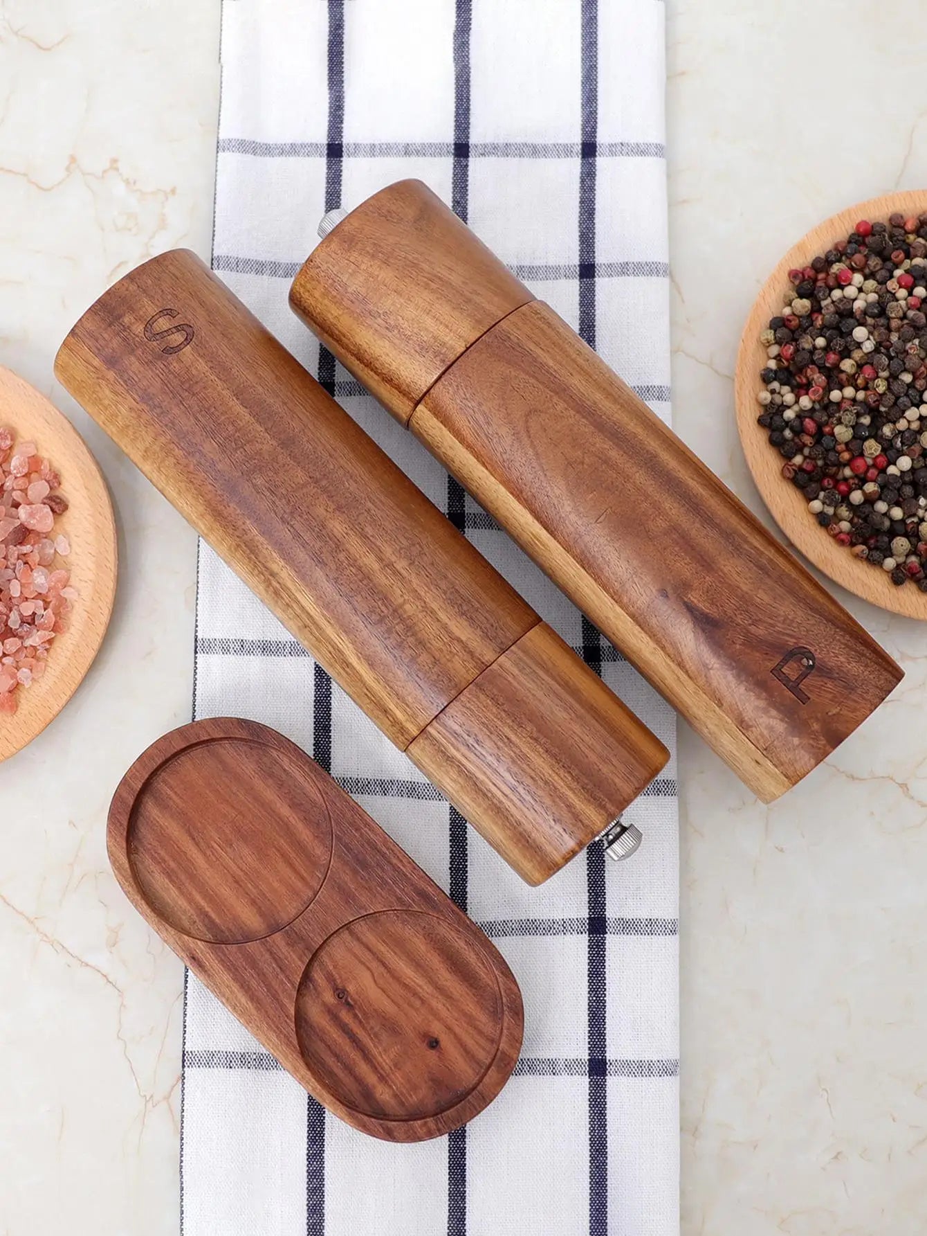 Luxus Holz Pfeffer- und Salzmühle Set