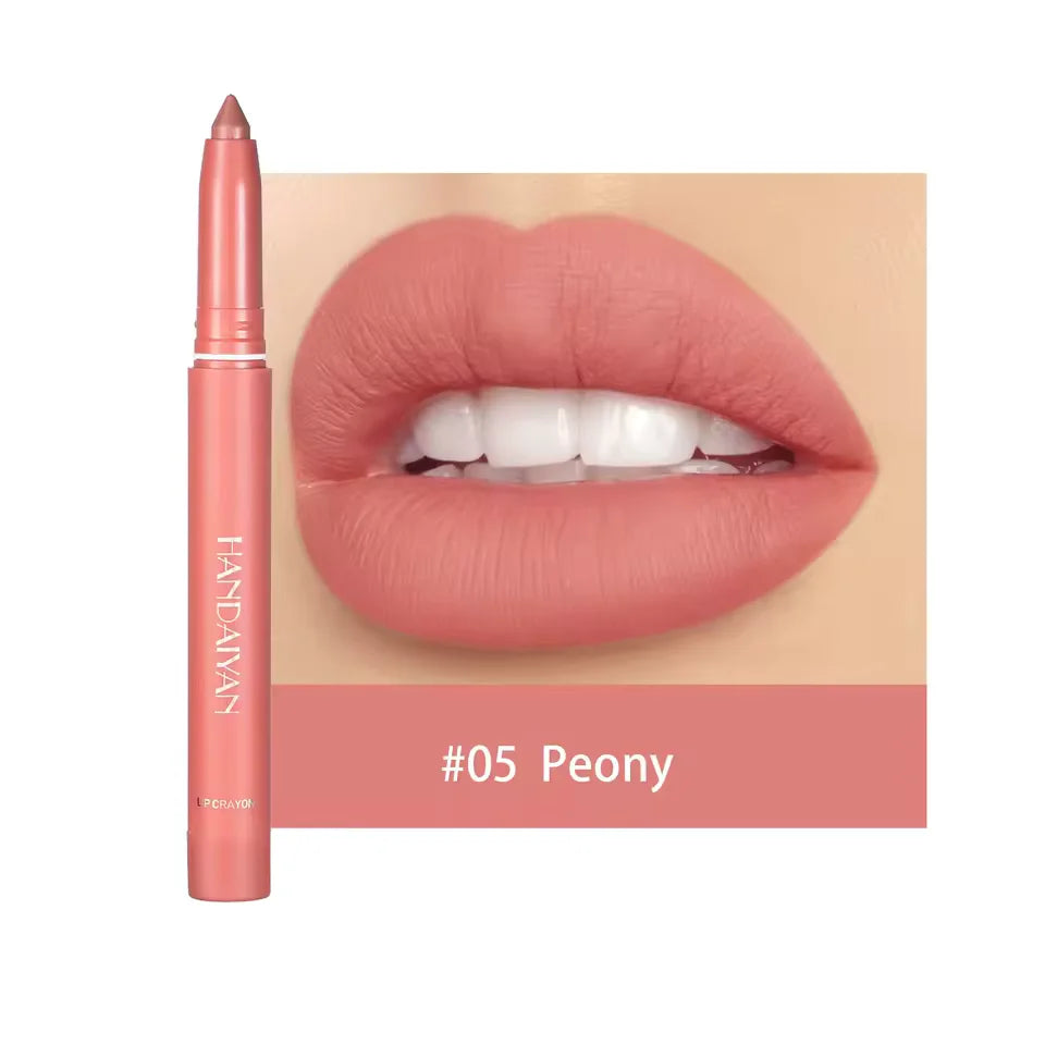 12 Farben HANDAIYAN Rotierende Anspitzbare Matte Lippenstift Stifte