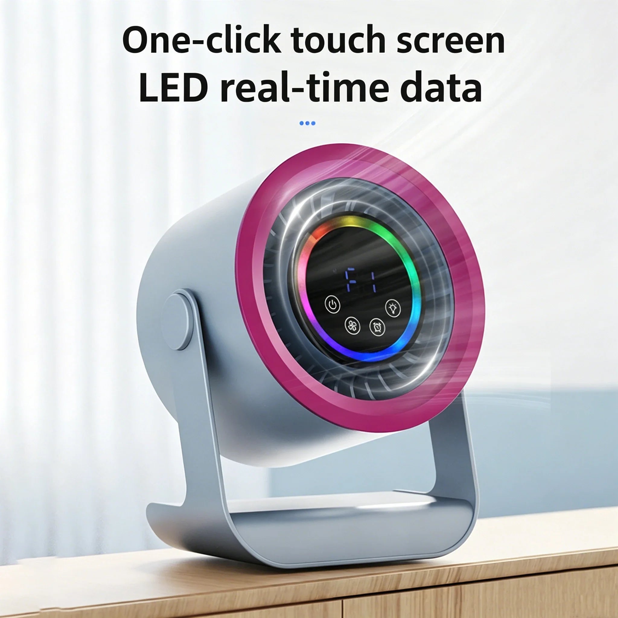 3600mAh Tischventilator mit 100 Geschwindigkeiten und digitalem Display