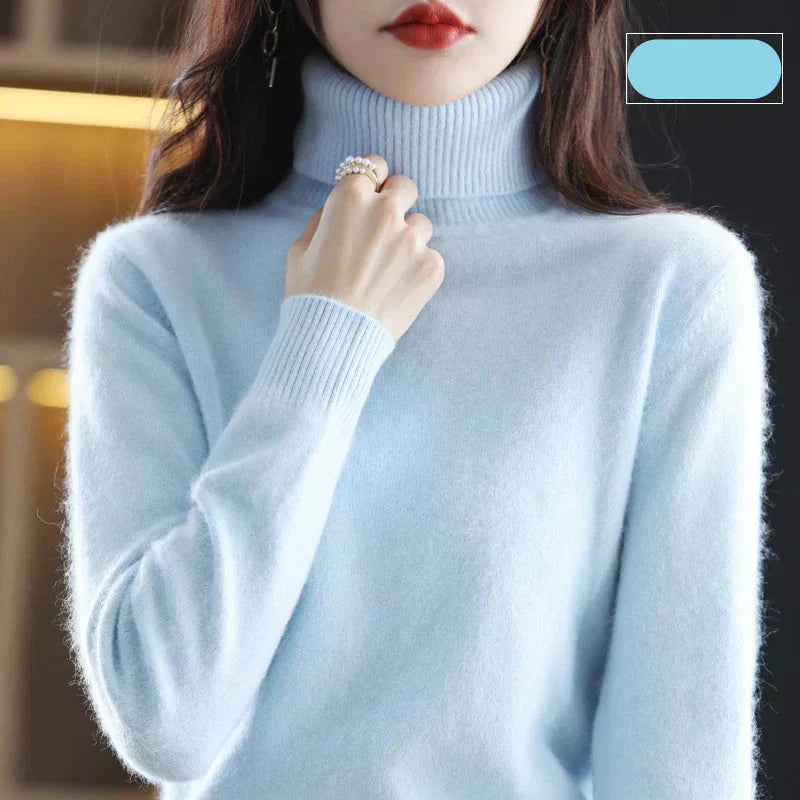 Nyorelle Kaschmir Hochkragenpullover für Herbst und Winter
