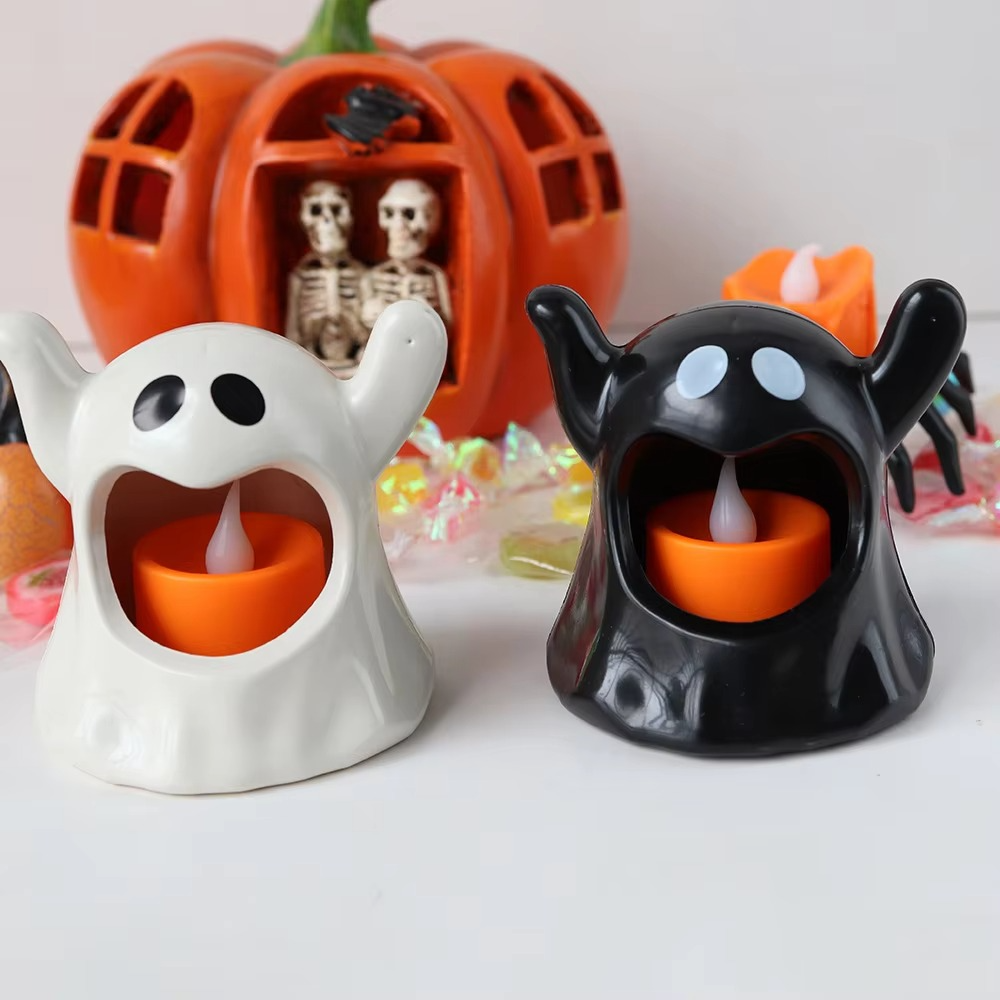 Lichtspuk Halloweenlampe – LED Spukdekoration mit Batterieleuchtung