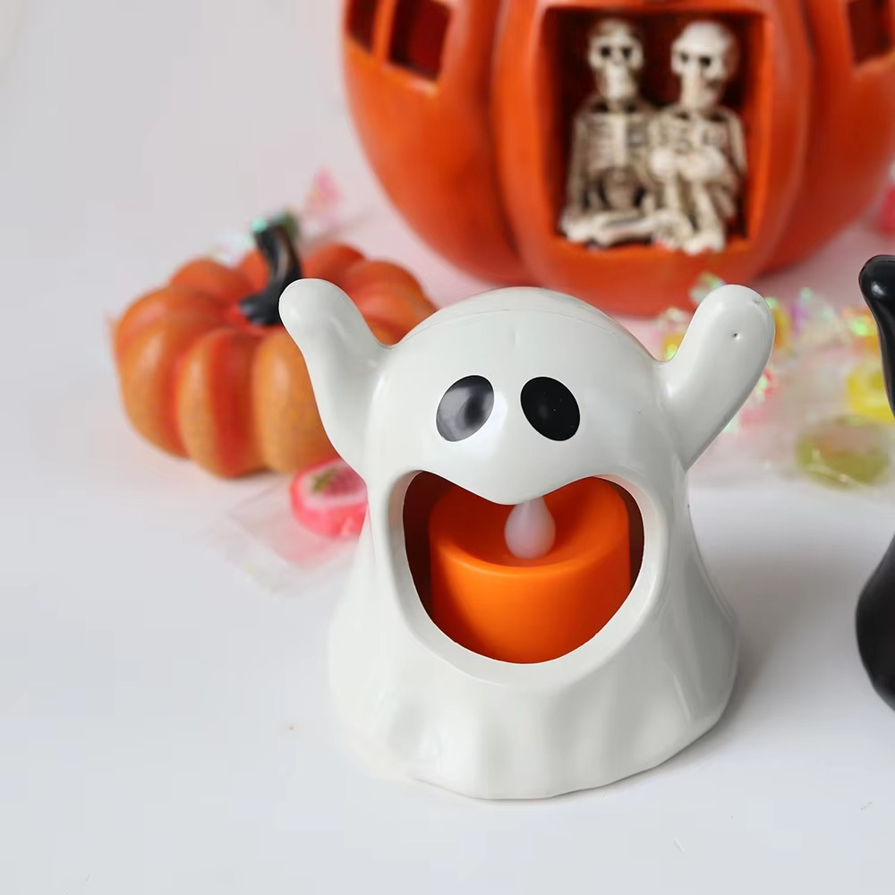 Lichtspuk Halloweenlampe – LED Spukdekoration mit Batterieleuchtung