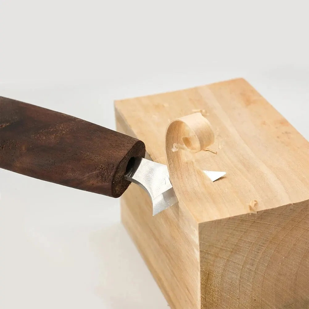 8-teiliges Holzschnitzset: Handwerkermesser-Set mit Feilen - Holzlöffel-Schnitzset für Anfänger