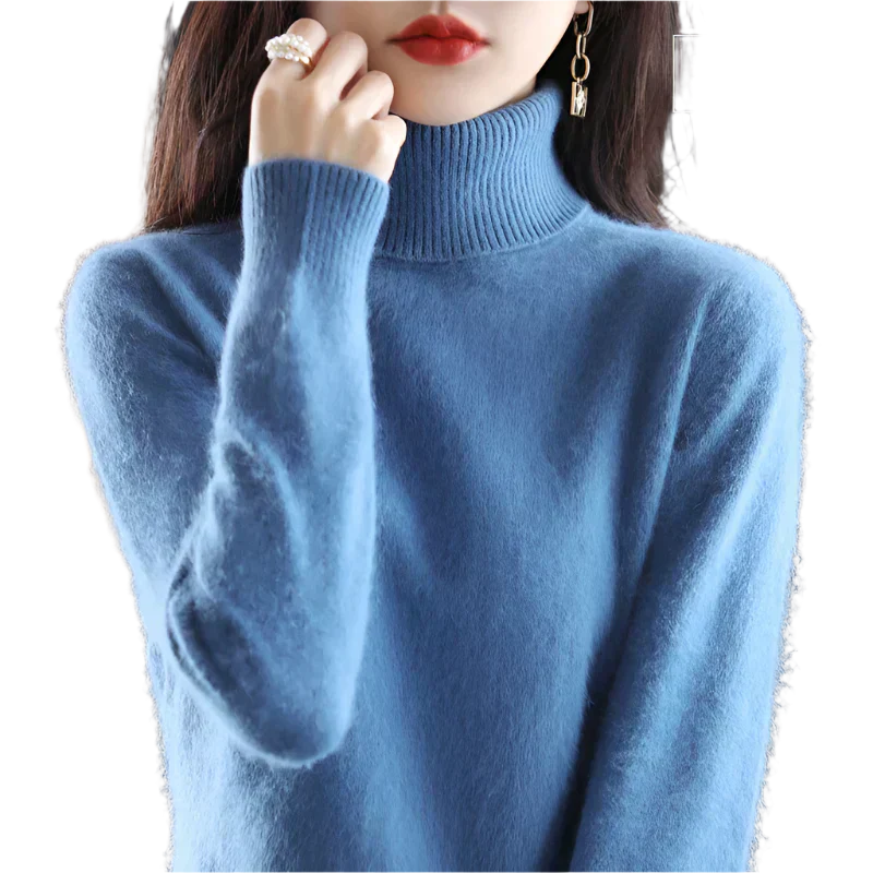 AuroraWeave Kaschmir Rollkragenpullover für Frauen im Herbst