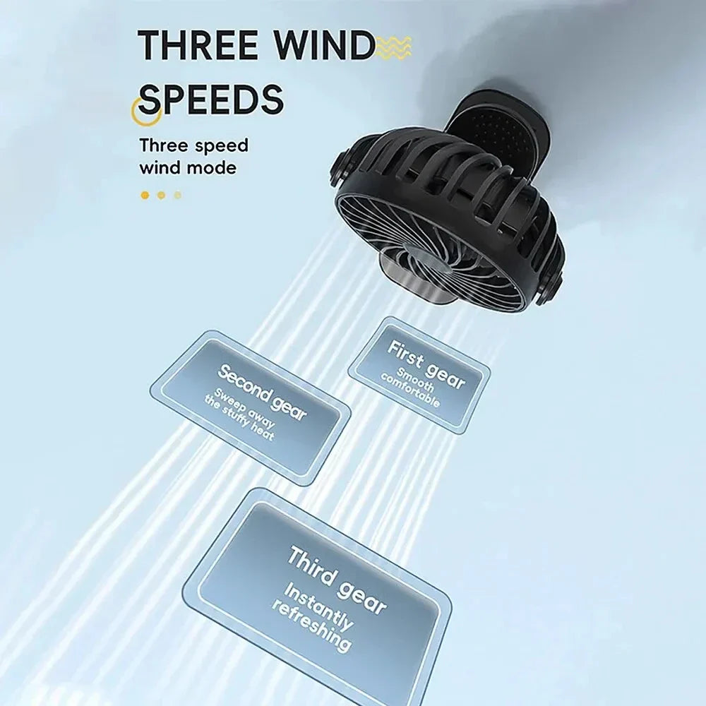 FlexiBreeze USB Ventilator | Drehbar, tragbar mit 3 Geschwindigkeiten und Nachtlicht