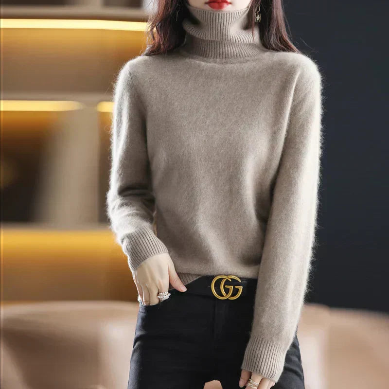 Nyorelle Kaschmir Hochkragenpullover für Herbst und Winter