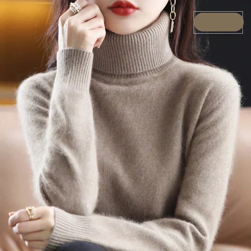 Nyorelle Kaschmir Hochkragenpullover für Herbst und Winter