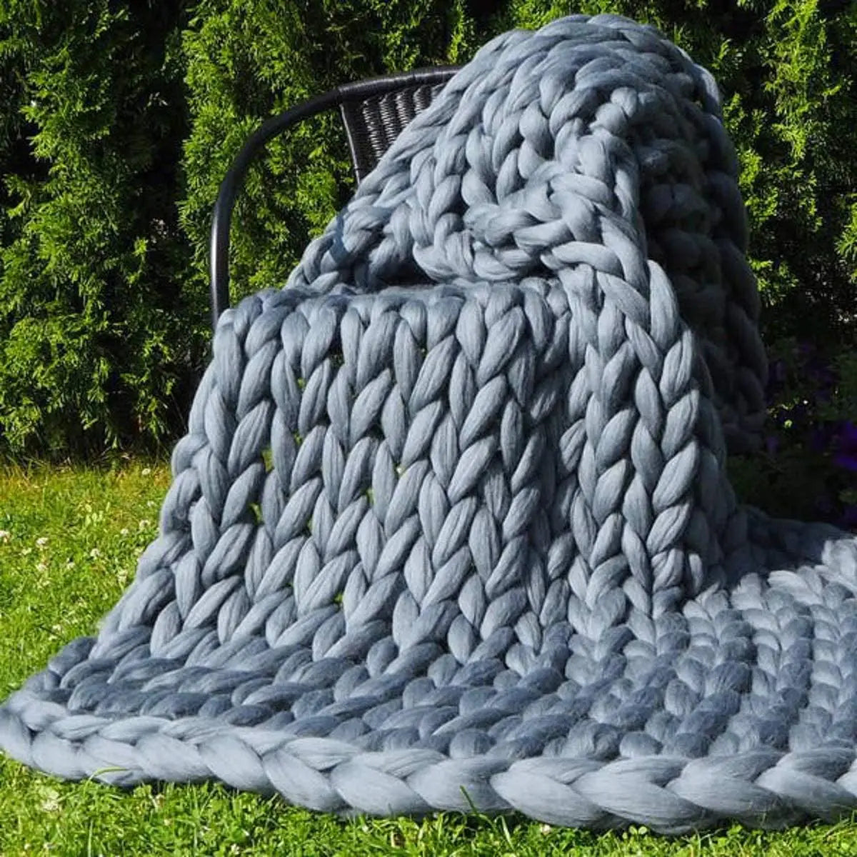 Chunky Strickdecke – Extra Weiche, Warme Decke für Sofa und Bett