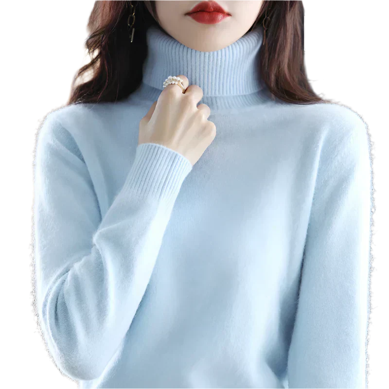 AuroraWeave Kaschmir Rollkragenpullover für Frauen im Herbst
