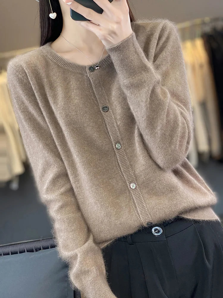 Aurea Kaschmir Cardigan Pullover für kaltes Wetter