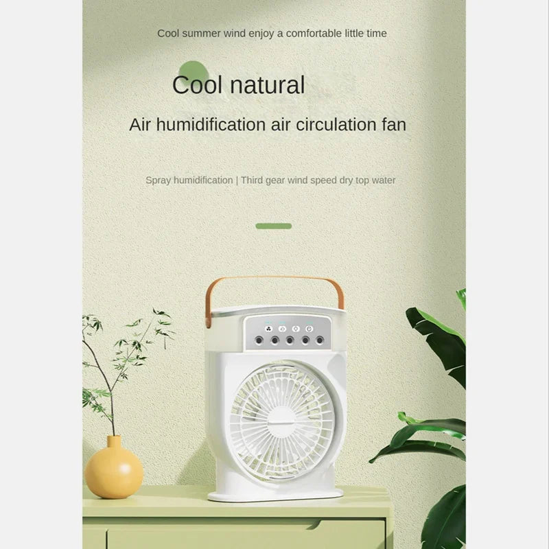 Tragbarer Luftkühler mit Ventilator, Luftbefeuchter und LED-Nachtlicht