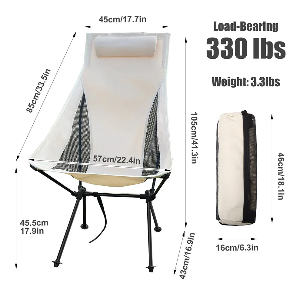 CampEase Klappstuhl Outdoor | Stark und leicht für Camping, Strand und Garten