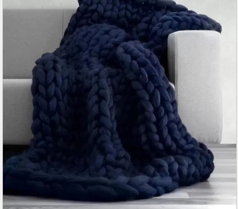 Chunky Strickdecke – Extra Weiche, Warme Decke für Sofa und Bett