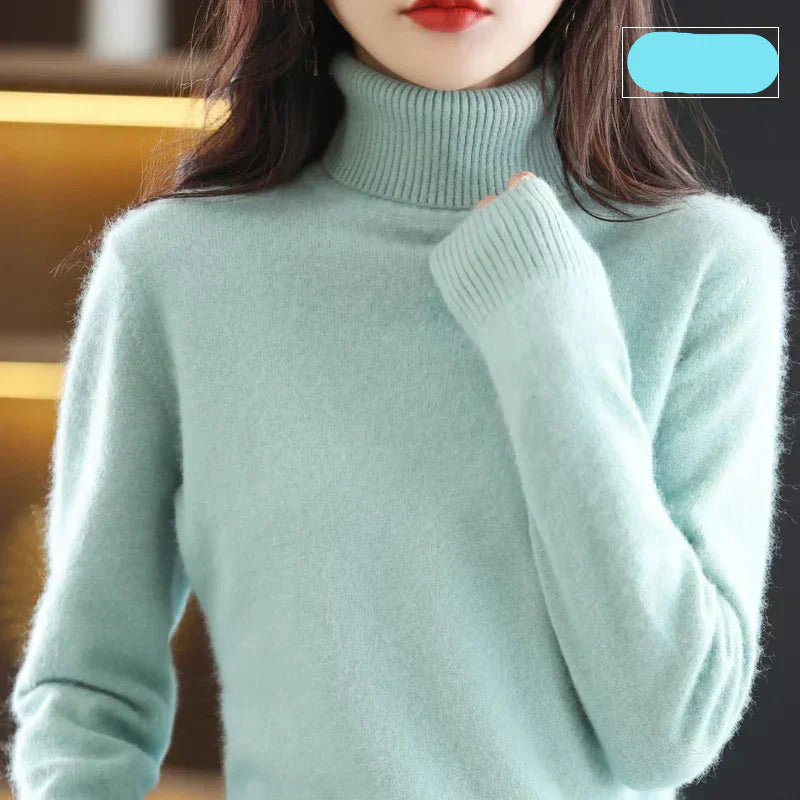 Nyorelle Kaschmir Hochkragenpullover für Herbst und Winter