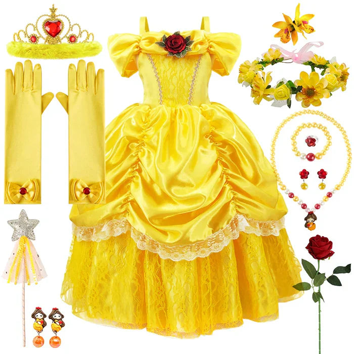 Liora Verzauberndes Prinzessinnenkleid – Märchenhaftes Cosplay für Kinder