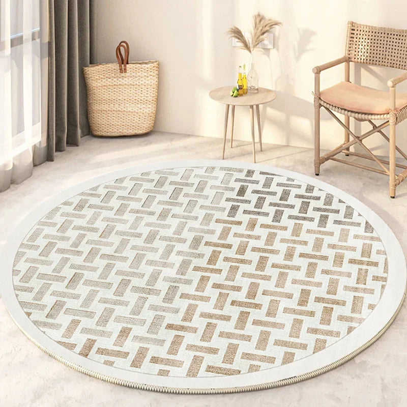 Thyn - Japanischer Stil Rundwaschbarer Teppich für das Wohnzimmer