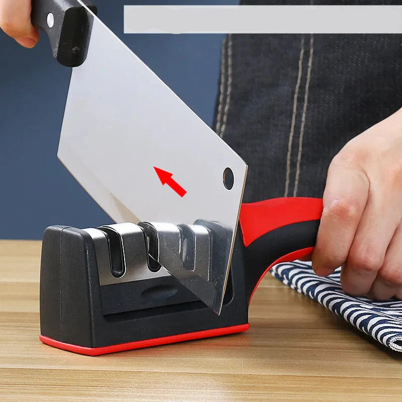 KüchenElite Luxe 3-in-1 Messerschärfer | Professioneller Schärfer für scharfe und langlebige Messer