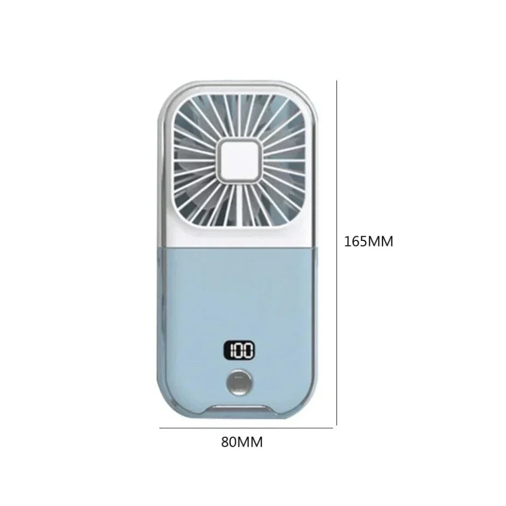Luftigo Mini USB-Ventilator | Kompakter, wiederaufladbarer Ventilator mit digitaler Anzeige und mehreren Windmodi