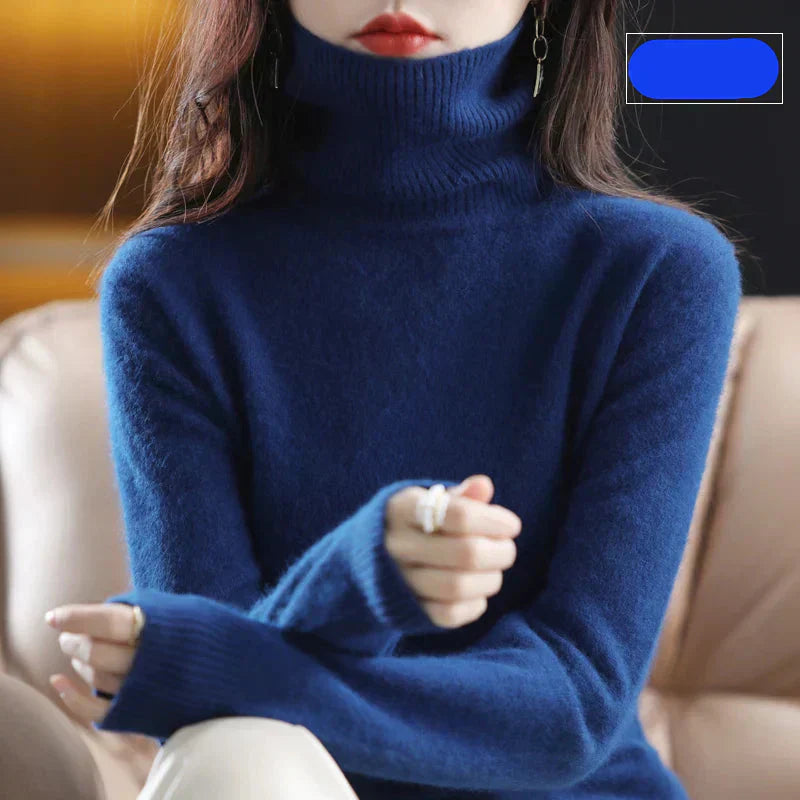 Nyorelle Kaschmir Hochkragenpullover für Herbst und Winter