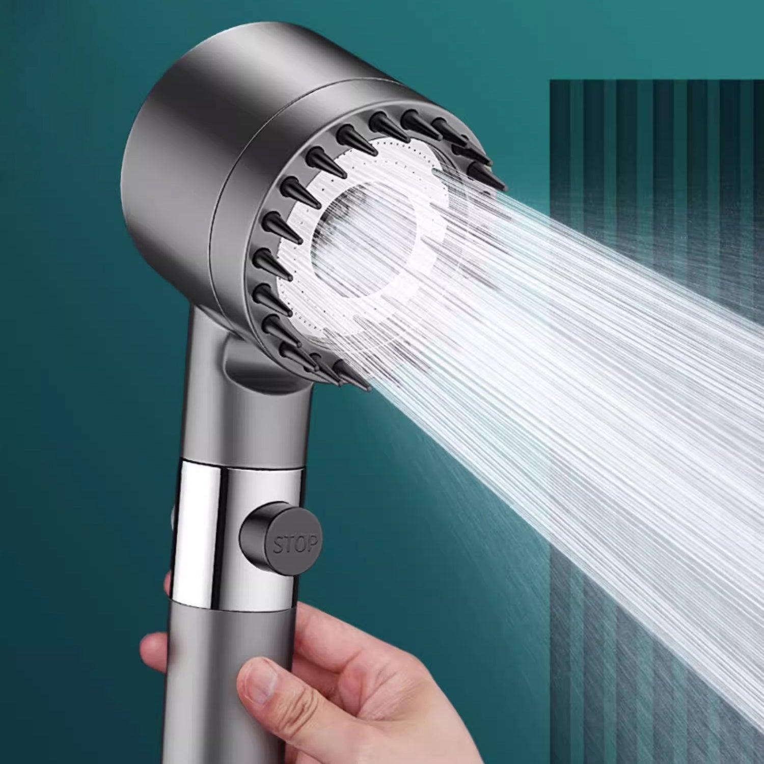 FluxFlow Pro Duschkopf liefert bis zu zweihundert Prozent mehr Wasserdruck